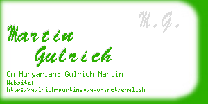 martin gulrich business card